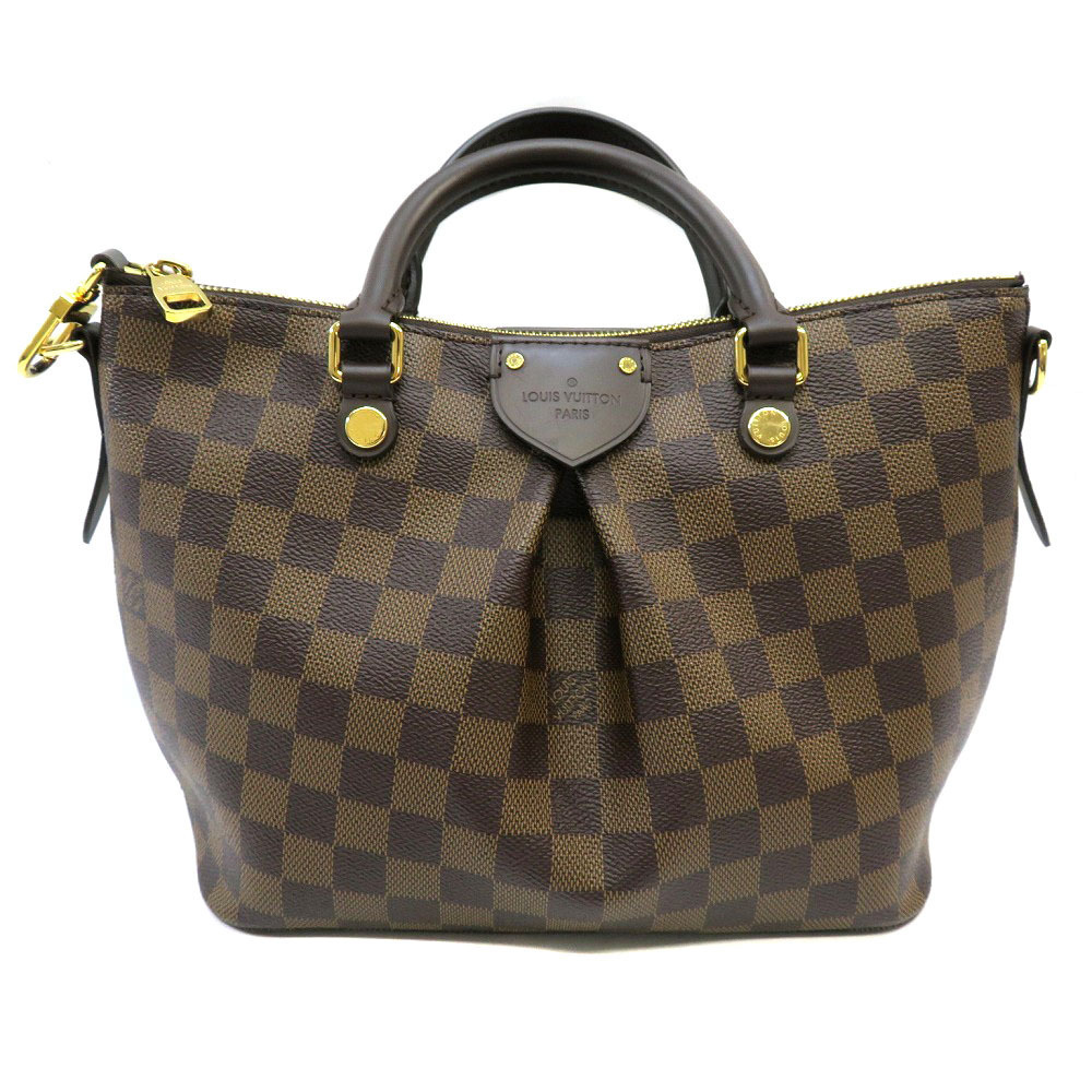 LOUIS VUITTON Siena Damier Ebene Brown Handbag Shoulder Bag Brown